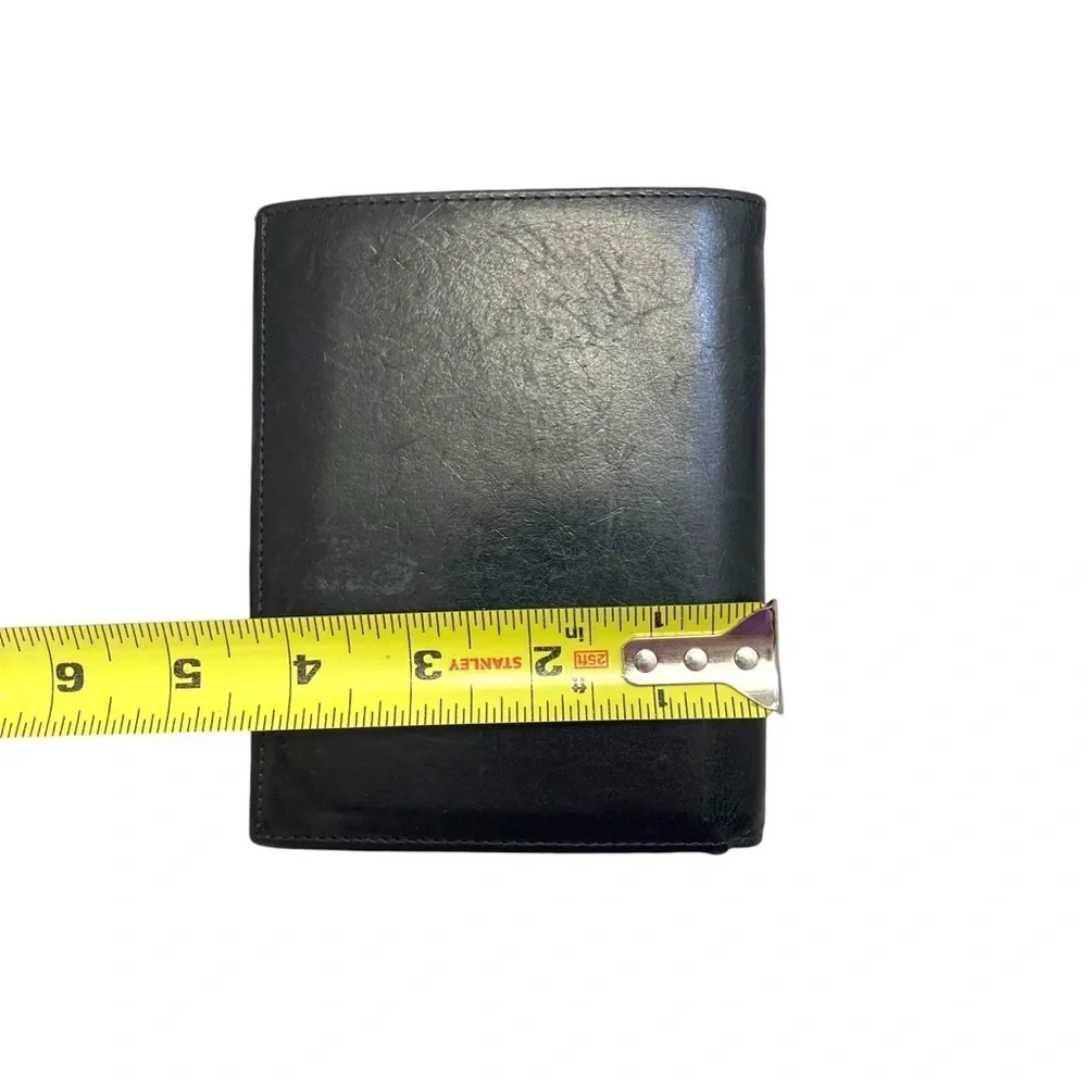 Coach vintage black leather travel wallet passport holder